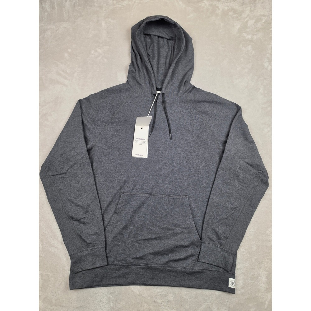 Reigning Champ Brushed Jersey Hoodie Mens L Grey Black Heather Recovery Standard